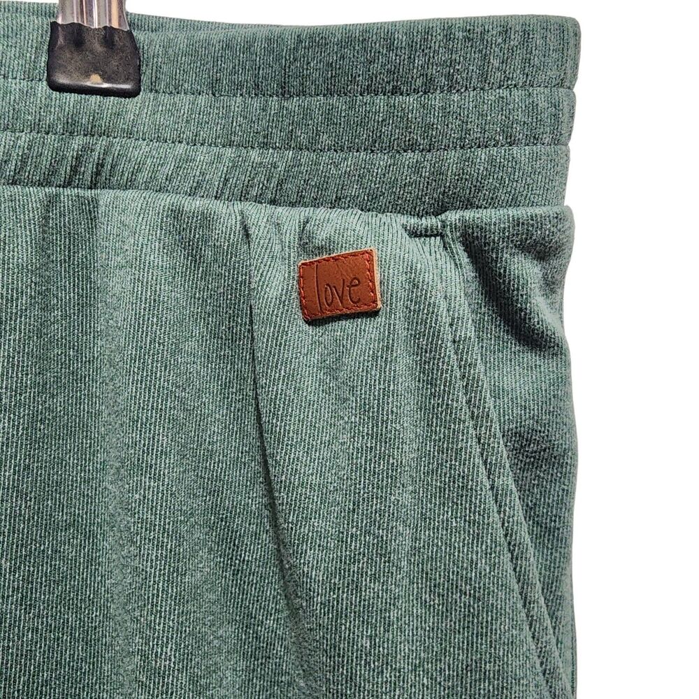 Peace Love World Wide Leg Lounge Pants Womens XL Green Soft Cozy Pull On - Picture 5 of 8